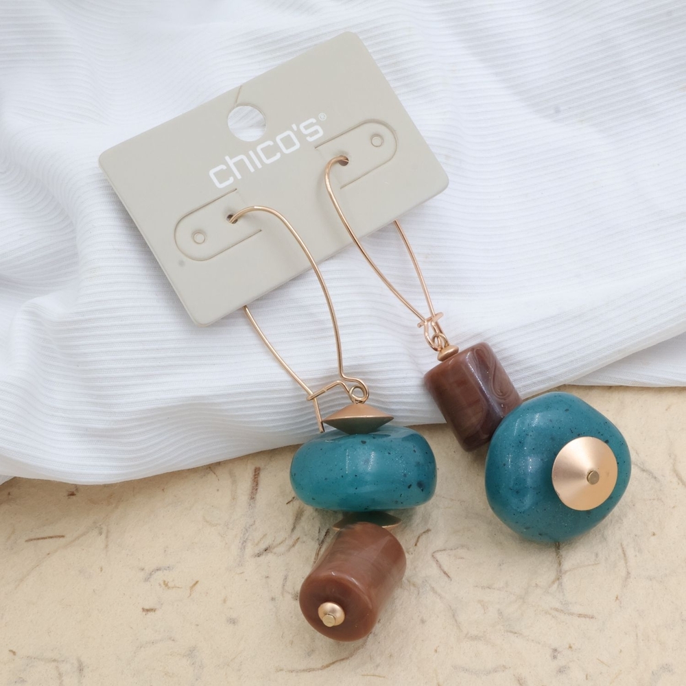 Chico's Artisan Boho Statement Earrings